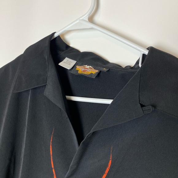 Harley Davidson fire button down - Picture 4 of 8